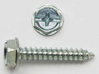 PECO FASTENER Peco Fastener PC8112HWH #8 (1/4 hex) x 1-1/2 hex washer head slot tapping screw 500 pack