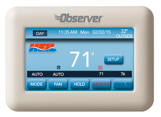 INTERNATIONAL COMFORT PRODUCTS Carrier TSTAT0201CW Observer For Warranty Only
