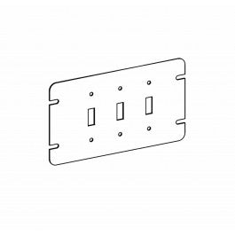 ORBIT INDUSTRIES Orbit Industries 4M3-TS 3-Gang Flat Toggle Switch Cover