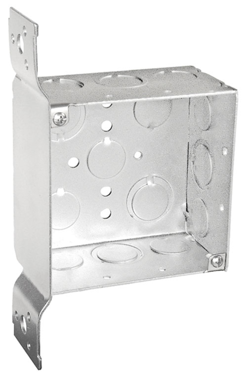 SOUTHWIRE Southwire 52171-FS 4 Sq Box Wld 2-1/8 Dp 1/2-3/4 Ko F Bkt