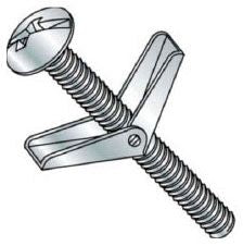 STEWART FASTENER Stewart Fastener J4143 3/16 x 4 Toggle Bolts, Mushroom Head Powers 4 Pack