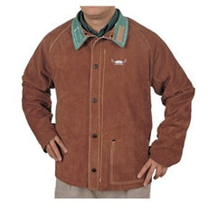 WELDAS Weldas 44-7300L Leather Welding Jacket Large Lava Brown
