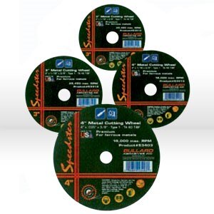 BULLARD Bullard 53433 Type 1 Cut-off Wheel 4x1/8x3/8 Metal