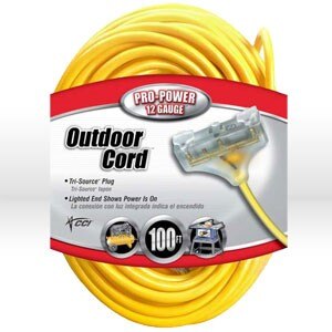 SOUTHWIRE Southwire 04189 Tri-source Extension Cord 12/3 Sjtw 100 Ft