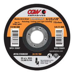CGW Cgw 35667 Type 27 Depressed Center Wheel Zirconia 25pk