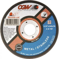CGW Cgw 35516 Type 1 Cutoff Wheel 5x0.045x7/8 ZA36-T-BF 25pk