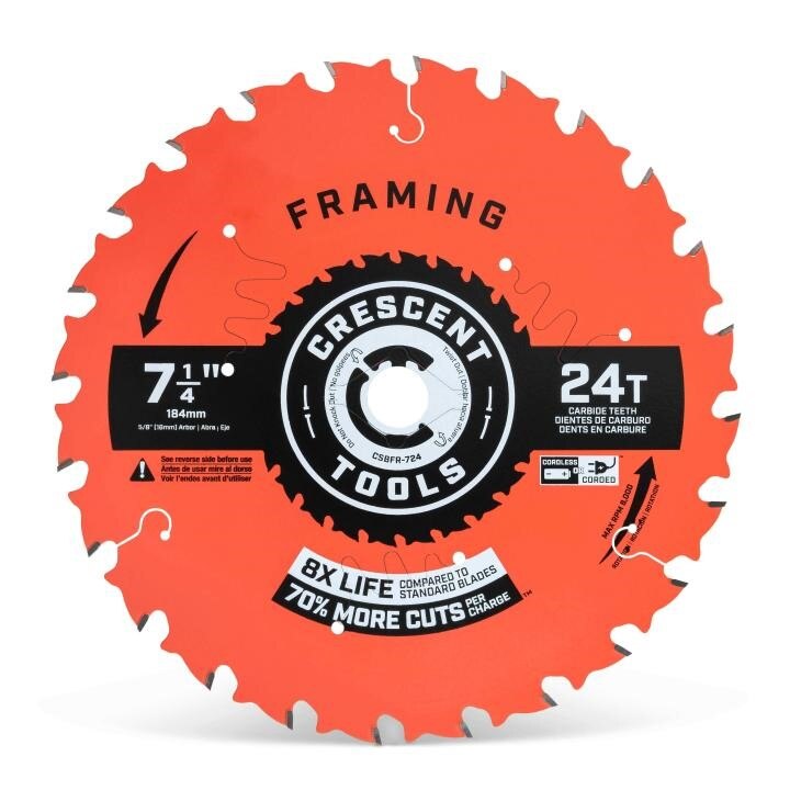 CRESCENT Crescent CSBFR-724 Circular Saw Blade 7.25 Inch