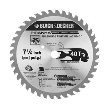 BLACK & DECKER Black Decker 67-757P Carbide Circular Saw Blade 7-1/4 in 40 Tpi
