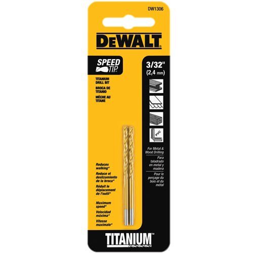 DEWALT Dewalt DW1306 Titanium Drill Bit 3/32 in Split Point