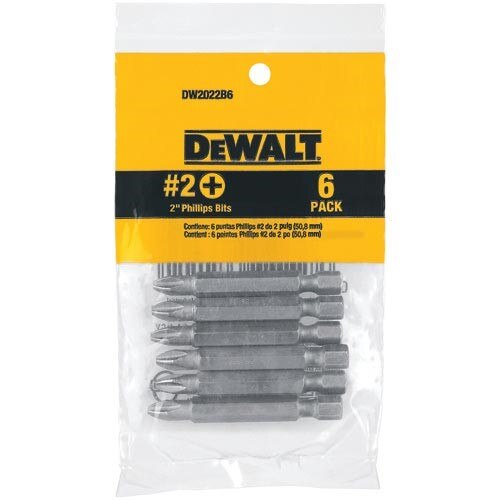 DEWALT Dewalt DW2022B6 Phillips Power Bit 2 in No 2 Tip Bag of 6