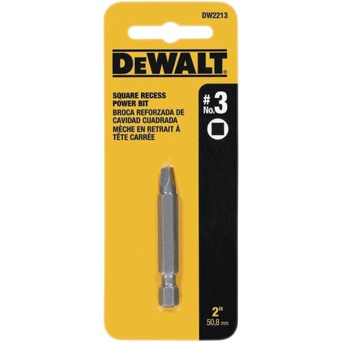 DEWALT Dewalt DW2213 Square Recess Power Bit No. 3 2 in