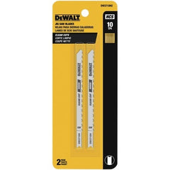 DEWALT Dewalt DW3710H2 Jig Saw Blade 4 in 10 Tpi Hcs U-shank 2 Pack