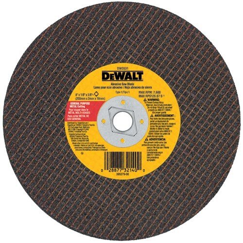 DEWALT Dewalt DW3531 Metal Abrasive Saw Blade 8x1/8 in
