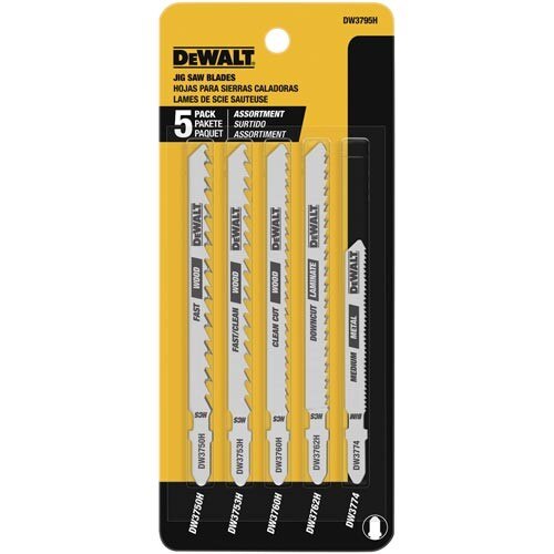 DEWALT Dewalt DW3795H Jig Saw Blade Set T-shank Hcs Hss 5 Piece