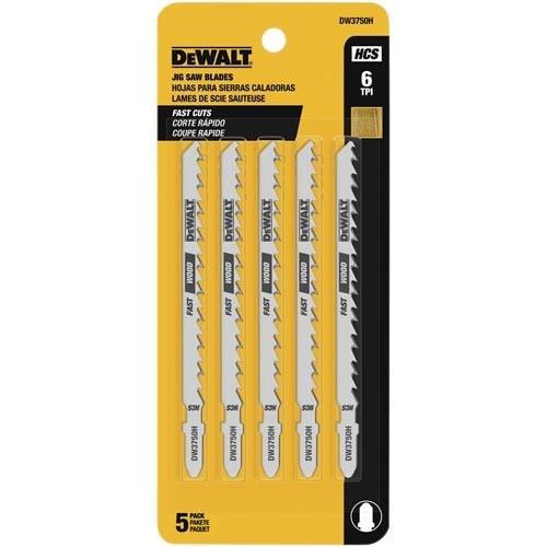 DEWALT Dewalt DW3750H2 Jig Saw Blade 4 in 6 Tpi Hcs T-shank 2 Pack