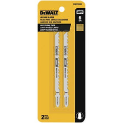 DEWALT Dewalt DW3753H2 Jig Saw Blade 4 in 6 Tpi Hcs T-shank 2 Pack