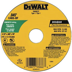 DEWALT Dewalt DW8072 Masonry Thin Cut-off Wheel Type 1
