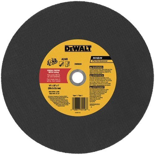 DEWALT Dewalt DW8020 Cut-off Wheel 14x1/8x1 Inch Metal Saw