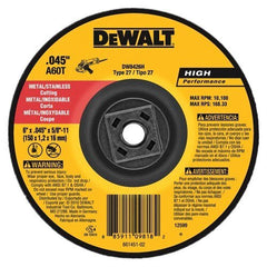 DEWALT Dewalt DW8426H Hp Cutoff Wheel 6x.045x5/8-11