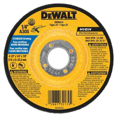 DEWALT Dewalt DW8414 Stainless Steel Grinding Wheel 4.5in