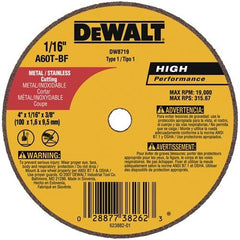 DEWALT Dewalt DW8719 Metal Thin Cut-off Wheel 4in Type 1 A60T