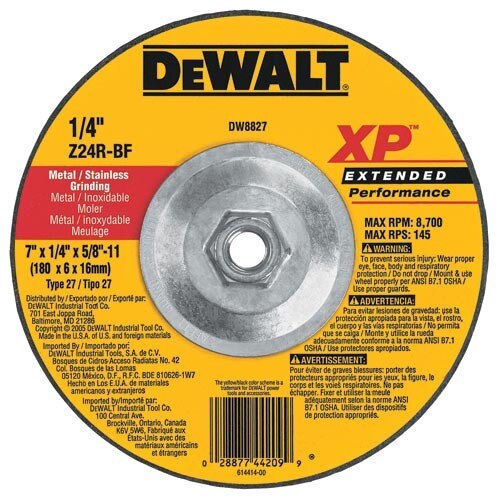 DEWALT Dewalt DW8827 Bonded Abrasive Grinding Wheel 7in Zirconia