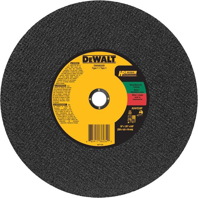 DEWALT Dewalt DWA8029D Turbo Cut-off Wheel 10x1/8x5/8 Inch 10 Pack