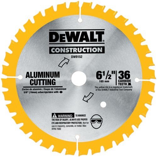 DEWALT Dewalt DW9152 Circular Saw Blade 6-1/2 in 36T Aluminum Cutting