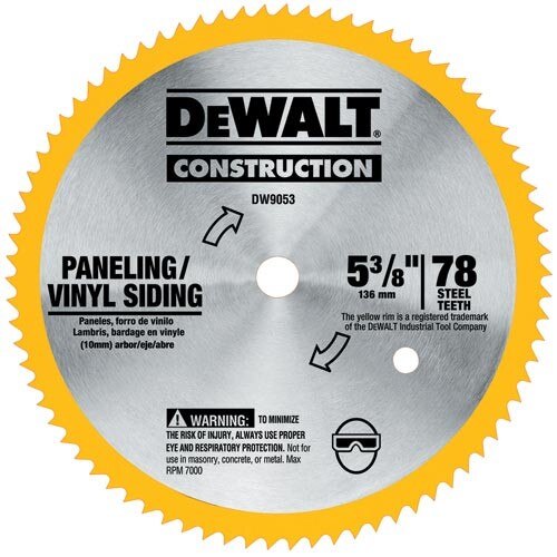 DEWALT Dewalt DW9053 Circular Saw Blade 5.375 in 78 Tooth