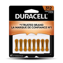 DURACELL Duracell HAZA312B8 Hearing Aid Battery Size 312 Zinc Air