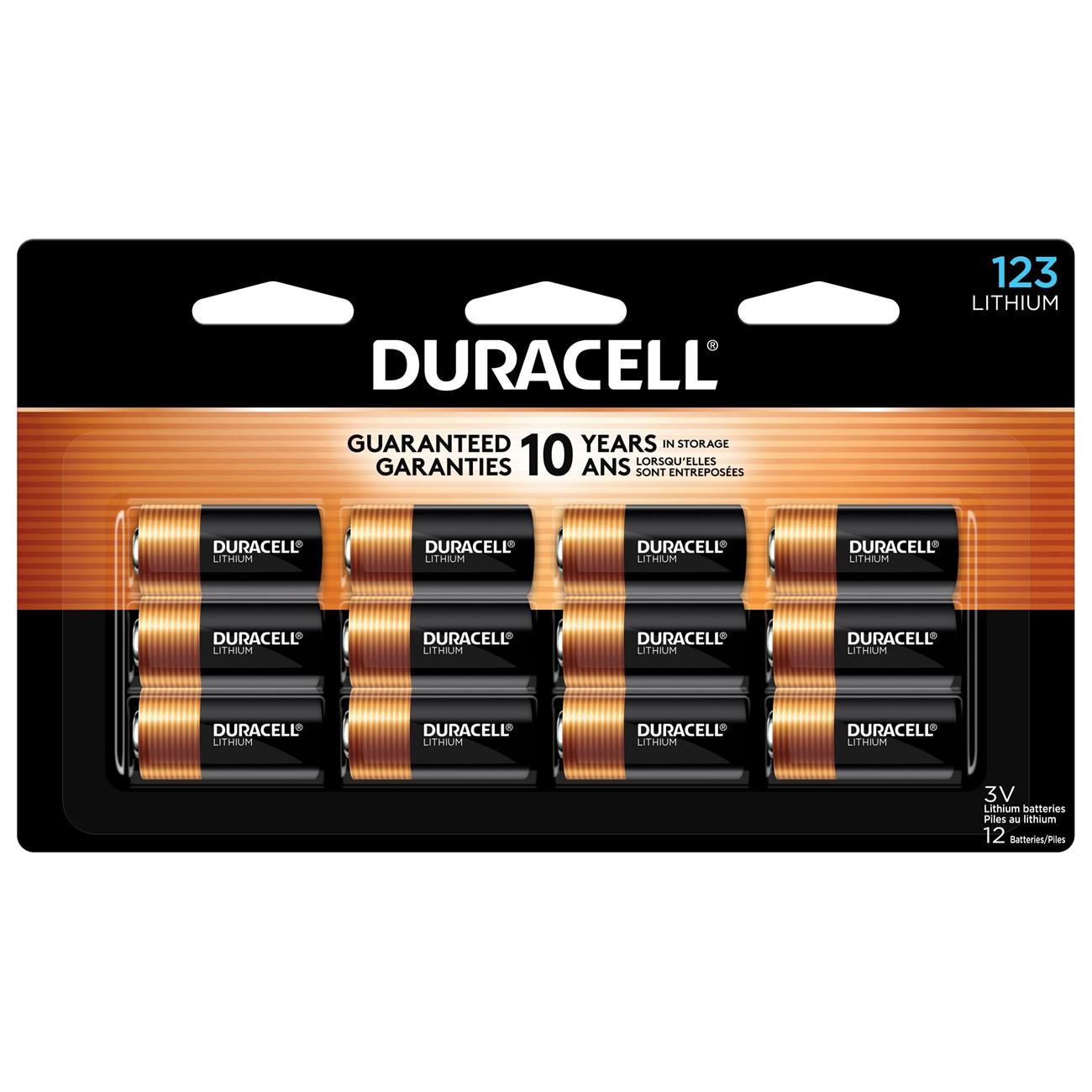 DURACELL Duracell DL123AB12PK Lithium Battery 3V 1550mah 12 Pack