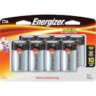 ENERGIZER Energizer E95FP-8 Max Alkaline D Batteries 8 Pack