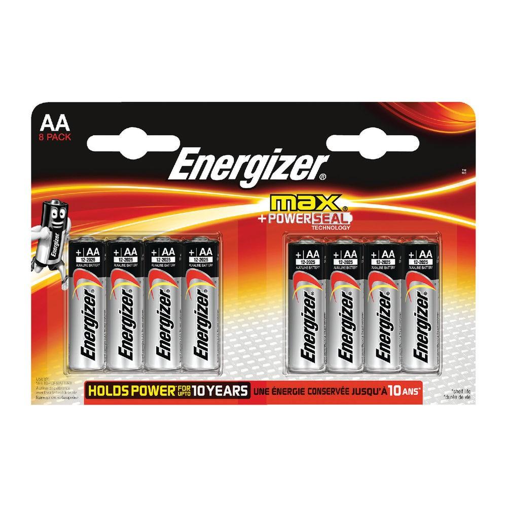 ENERGIZER Energizer E91MP-8 Max Alkaline Aa Batteries 8 Pack