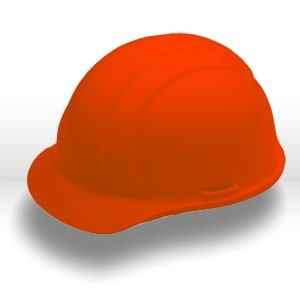 ERB 3M 19763 Full Brim Safety Helmet Orange