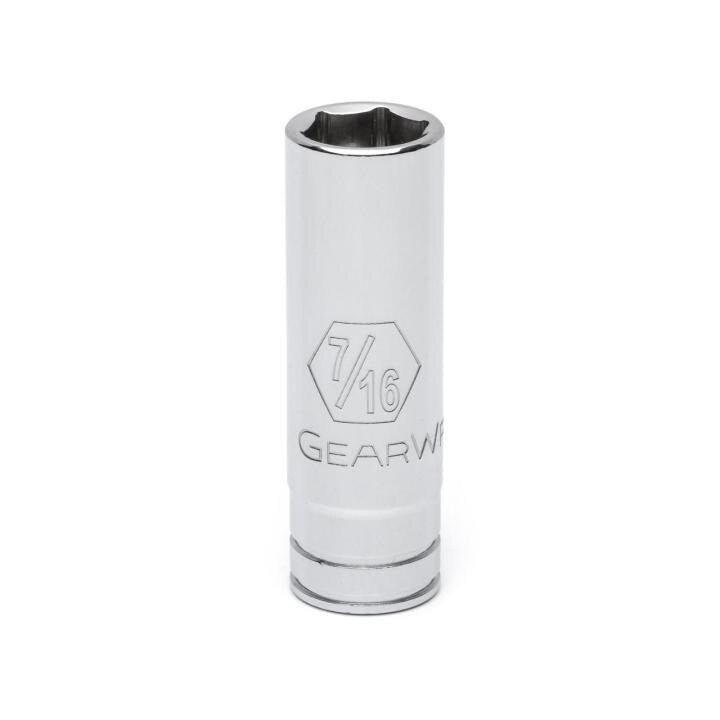 APEX Apex 80122D Deep Socket 1/4 in Drive 6 Point 7/16 in