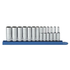 APEX Apex 80308 1/4 in Drive 12 Point Metric Deep Socket Set