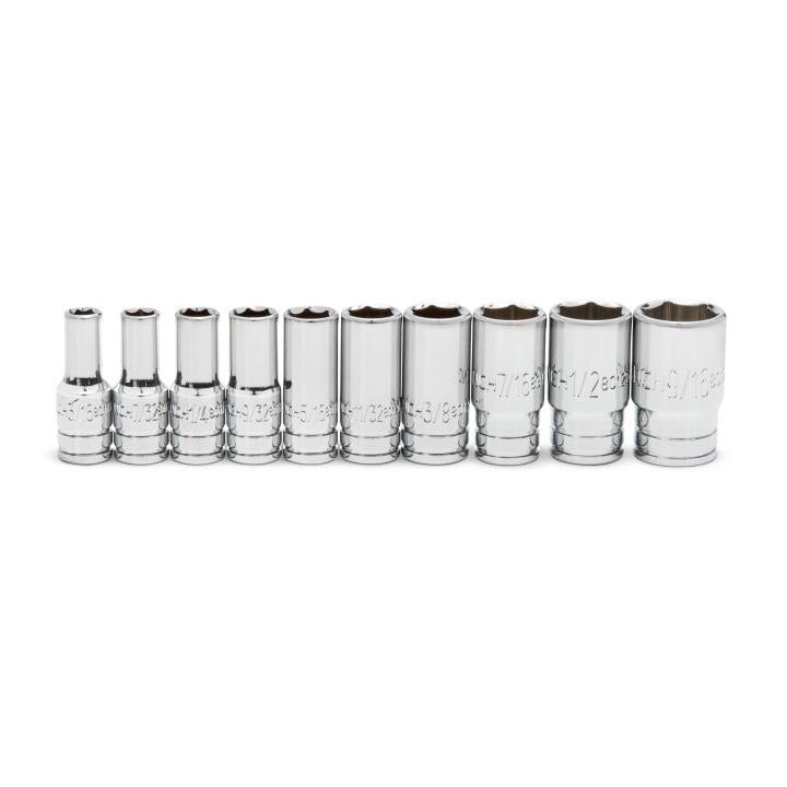 GEARWRENCH Gearwrench 80305S-06 Socket Set 1/4 in Drive 6 Pt Sae 10 Pc