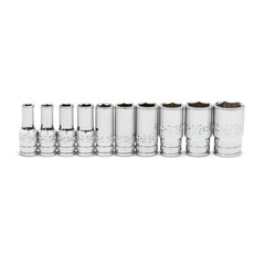 GEARWRENCH Gearwrench 80305S-06 Socket Set 1/4 in Drive 6 Pt Sae 10 Pc