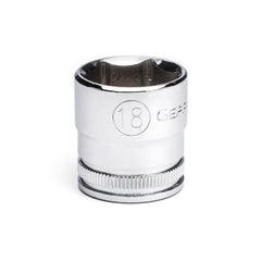 APEX Apex 80386 Socket 3/8 in Drive 6 Point 18 Mm Chrome