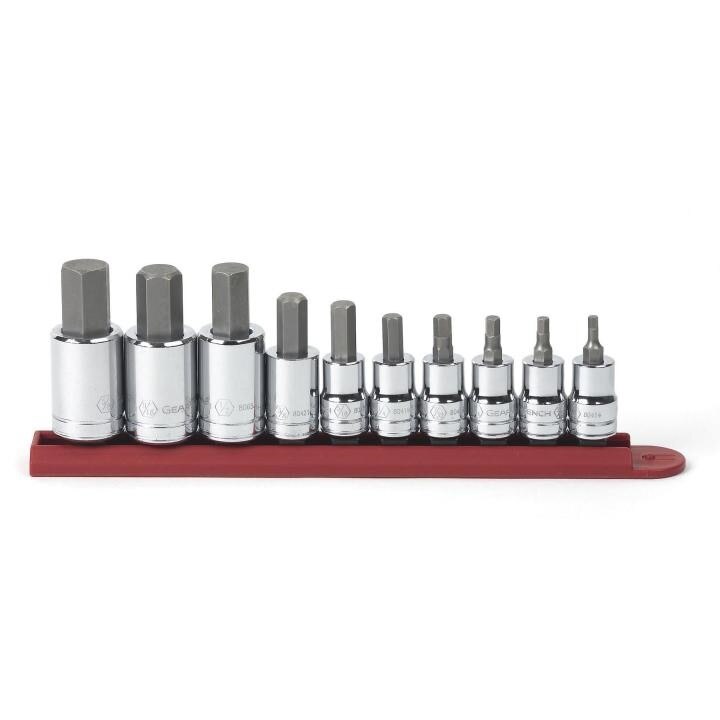 APEX Apex 80579 Hex Bit Socket Set 3/8 1/2 Inch Drive Sae 10 Pc