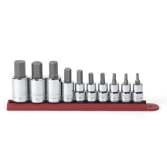 APEX Apex 80579 Hex Bit Socket Set 3/8 1/2 Inch Drive Sae 10 Pc