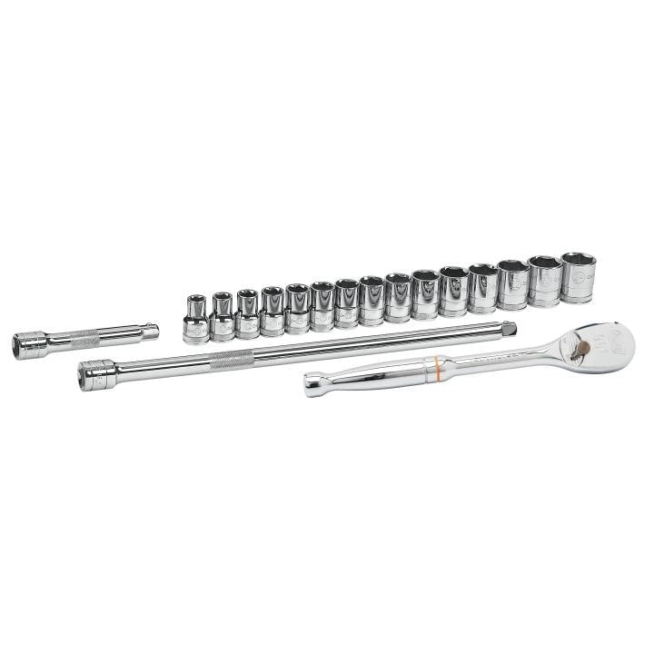 APEX Apex 80708 Mechanics Tool Set 1/2 Inch Drive 6 Point