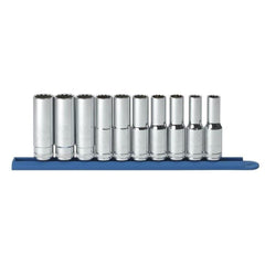 APEX Apex 80712 1/2 in Drive 12 Point Metric Deep Socket Set