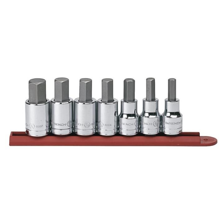 APEX Apex 80721 Hex Bit Socket Set 1/2 in Drive Sae 7 Pc