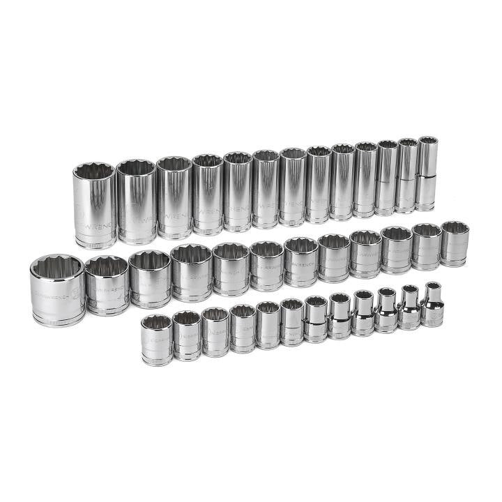 APEX Apex 80730 Socket Set 1/2 in Drive 12 Point Metric 37 Pc