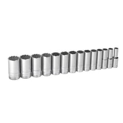 APEX Apex 80732 Socket Set 1/2 in Drive 12 Point Sae Deep 14 Pc