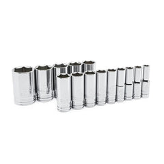 APEX Apex 80733 Socket Set 1/2 in Drive 6 Point Sae Deep 14 Pc