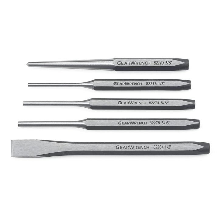 APEX Apex 82304 Punch and Chisel Set Alloy Steel 5 Piece