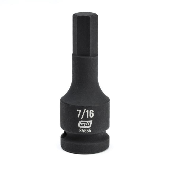 APEX Apex 84635 Impact Bit Socket 1/2 in Drive Hex 7/16 in