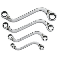APEX Apex 85399 S-shape Ratcheting Wrench Set 12 Point Sae